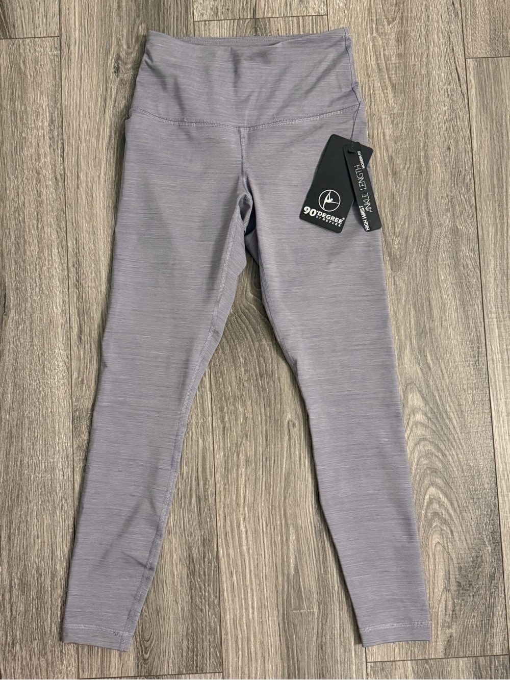 90 Degree by Reflex Heather Gray High-Waist Leggings